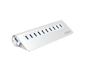 Orico 10 Port USB3.0 Aluminium Hub - Silver