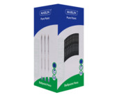 Marlin Pure Point Medium Transparent Ballpoint Pens - Blue Ink (Box of 50)