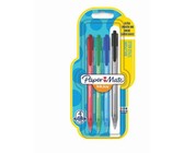 Paper Mate Inkjoy 100 Retractable Ballpoint Pens - Assorted Std (Carded 4's)