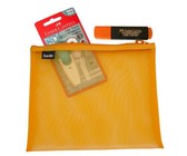 Bantex Green A5 Mesh Bag with 10 Colour Ball Pens & Highlighter