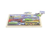Classic World Wooden Vehicles Knob Puzzle - 7 Pieces