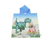 Kiddies Dinosaur Beach Cloak - Blue