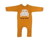 Magpie Designs Beep Bepp Mustard Babygrow/onsie