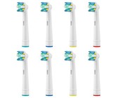 T-CARE Toothbrush Replacement Heads Oral-B Floss Action - 8 Pack