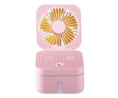 2 in 1 Portable Mini USB Magic Cube Fan Humidifier-Pink