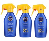 NIVEA Sun - Sun SPF50+ Protect & Moisture Spray (3 x 300ml)