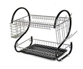 Fine Living - Double Curve Dishrack - Carbon Black