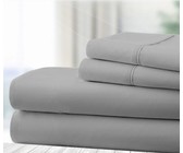 Wrinkle Resistant Luxury Hotel Sheet Set Queen Grey