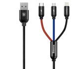 Baseus 0.3m - 3.5A 3in1 PrimeC USB Type-A to Lightning/Micro/Type-C Cable