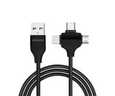 Allocacoc 3-in-1 USB Charge Sync Cable - Pink