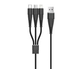 Devia Nylon Braided 3 in 1 Charging Cable