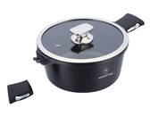 Herenthal 28 cm Greblon C3+ Non-Stick Coating Casserole - Black