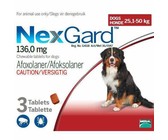 NexGard Chewable Tick & Flea Tablet For Dogs - 25.1 - 50kg (3 Tablets)