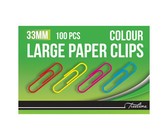 77mm PVC Coated Assorted colour Gemclips 50's