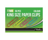 77mm PVC Coated Assorted colour Gemclips 50's