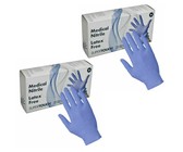 200x Nitrile Gloves Powder-Free - Size S (Blue, 2 Boxes of 100)