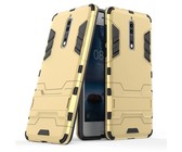 2-in-1 Hybrid Dual Shockproof Stand Case for Nokia 5 - Gold