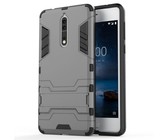 2 in 1 Shockproof Stand Case for Nokia 8 - Navy