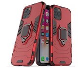 Shockproof Kickstand Ring Stand Armor Case for iPhone 11 Pro - Red