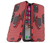 Shockproof Kickstand Ring Stand Armor Case for iPhone 11 Pro - Red
