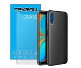 Tekron Tempered Glass and Protective Case for iPhone 8 Plus/7 Plus - Black