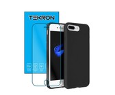 Tekron Tempered Glass and Protective Case for iPhone 8 Plus/7 Plus - Black