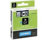 Dymo D1 12mm x 3.5m Black on White Flexible Nylon Tape