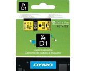 Dymo D1 12mm x 3.5m Black on White Flexible Nylon Tape