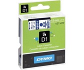 Dymo D1 12mm x 3.5m Black on White Flexible Nylon Tape