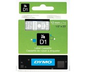 Dymo D1 12mm x 3.5m Black on White Flexible Nylon Tape