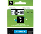 Dymo D1 12mm x 3.5m Black on White Flexible Nylon Tape