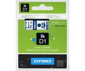 Dymo D1 12mm x 3.5m Black on White Flexible Nylon Tape