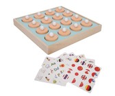 Wooden Colorful 3D Puzzles Board Memory Chess Game