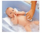 Flower Baby Bath Mat/ Sponge Pad - Blue 0-6 Months