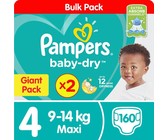 Pampers Baby Dry - Size 4+ Twin Giant - 2x70 Nappies