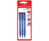 Faber-Castell Grip X10 1.0mm Ballpoint Pens - Black (Blister of 3)