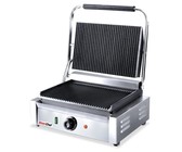 Commercial contact grill non-stick ribbed flat press toaster-SmartChef