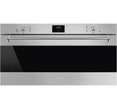 Smeg 90cm Classic Stainless Steel and Black Eclipse Glass Oven - 115L