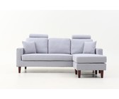 George & Mason - Luxe 3 Seater Couch & Ottoman Set With Removable Headrests