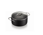 Berlinger Haus 24cm Marble Coating Oven Safe Casserole with Cast Aluminum Lid Black - Granit Diamond Line