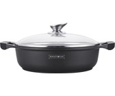 Royalty Line 28cm Ceramic Coating Casserole Pot - Burgundy
