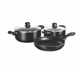 Fine Living - Double Blue Cast Iron Pot Set - Set of 7