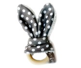 Bunny Teether - Grey with White