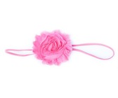 Fine Flower Headband - Hot Pink