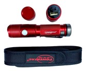 Powertac E7 Red, 780 Lumen, 218m throw Rechargeable