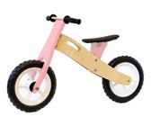 BooToo Wooden Balance Bike - Birch Wood & Black with Lime Rims