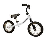 BooToo Wooden Balance Bike - Birch Wood & Black with Lime Rims