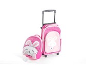 Travel Mate 56cm Hard Shell Zipper 8 Wheel Cabin Trolley L-329C Black