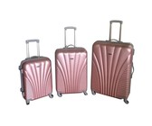 3 Piece Blue Star Luggage Set - Silver