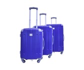 3 Piece Hard Outer Shell Luggage Set - Pink